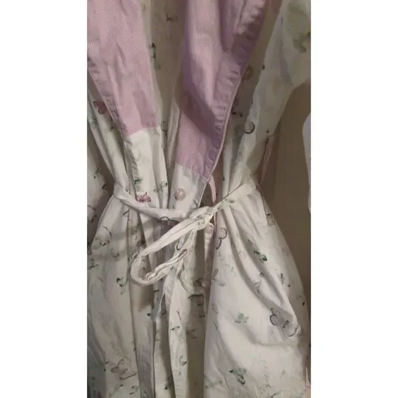 Crabtree & Evelyn Womens Butterfly Floral Robe, Pockets, Cottage Garden Fairy - Picture 2 of 6